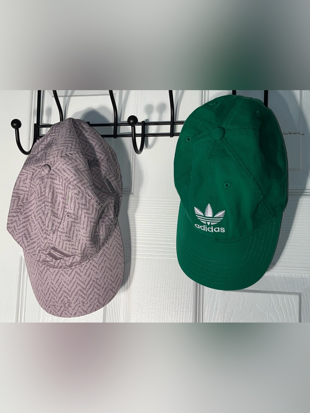 Lot of 2 Women’s Adidas Hats Adjustable Strap SnapBack Cotton Polyester Green